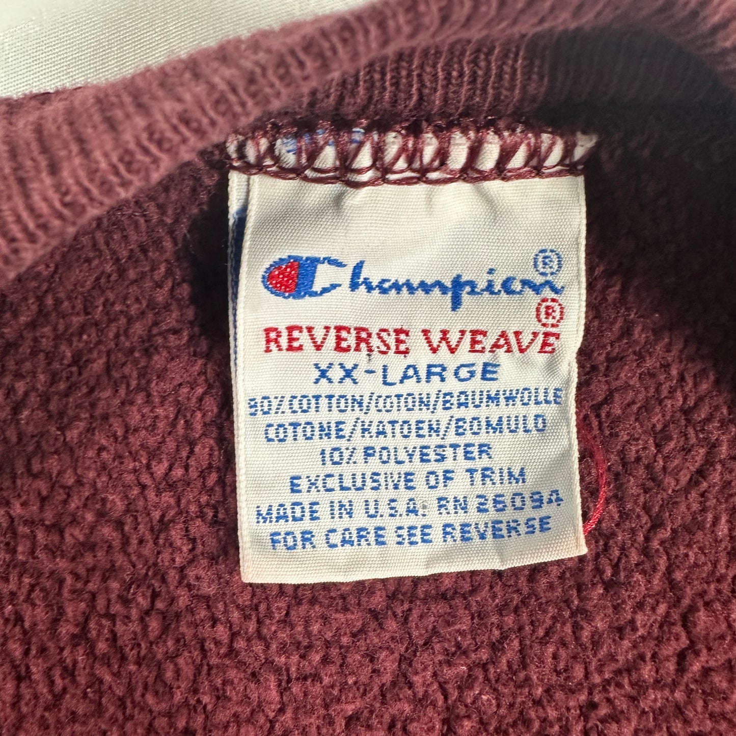 90s リバースウィーブ バージニア工科大学 RN26094 REVERSEWEAVE Virginia Tech