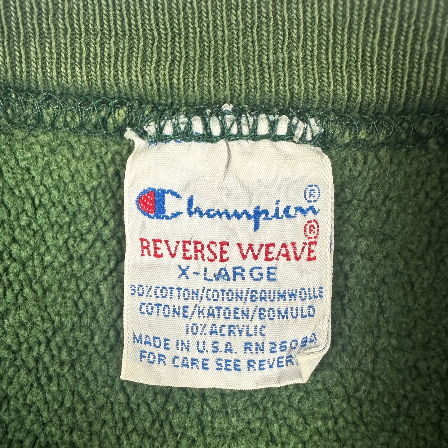 90s リバースウィーブ フェード テュレーン大学 RN26094 Tulane REVERSEWEAVE