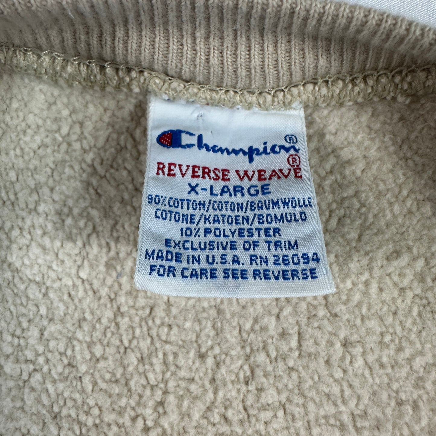 90s リバースウィーブ レアカラー ワッペン チェック RN26094 REVERSE WEAVE