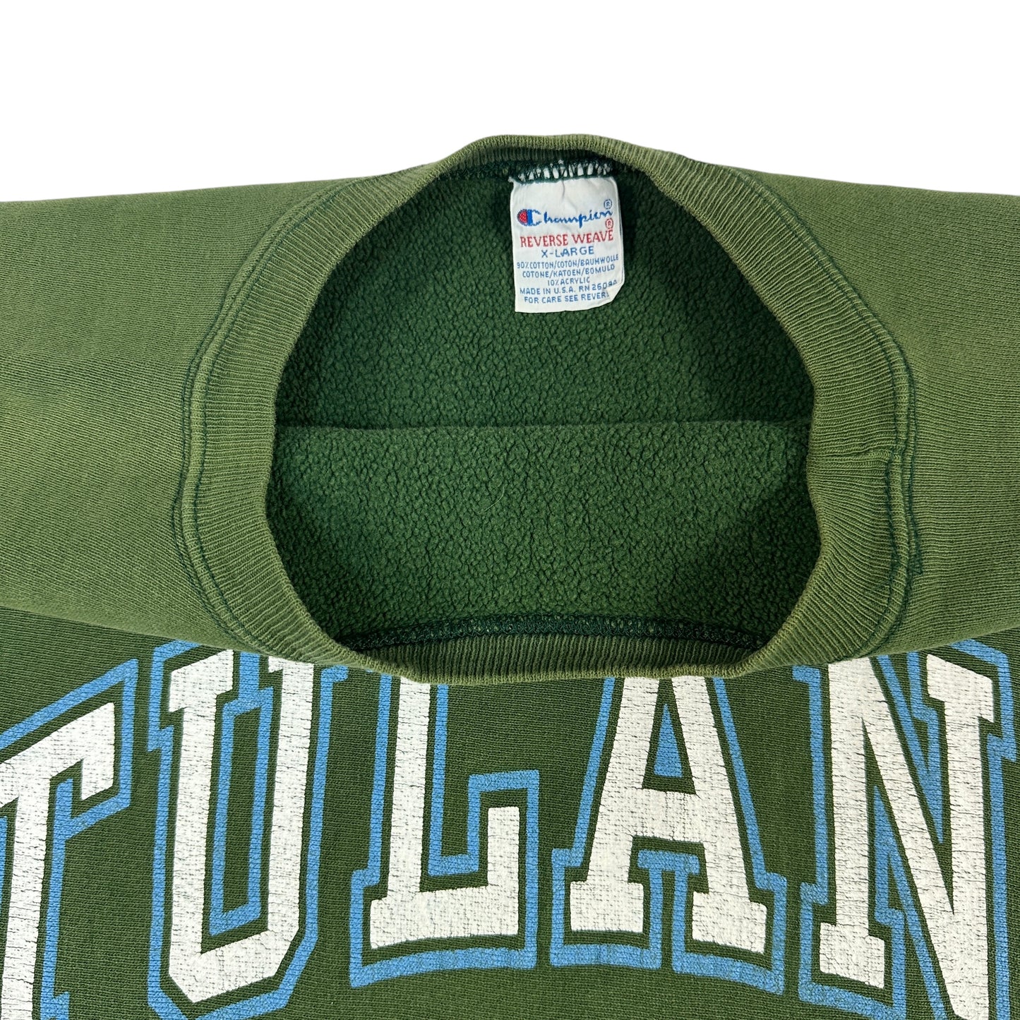 90s リバースウィーブ フェード テュレーン大学 RN26094 Tulane REVERSEWEAVE