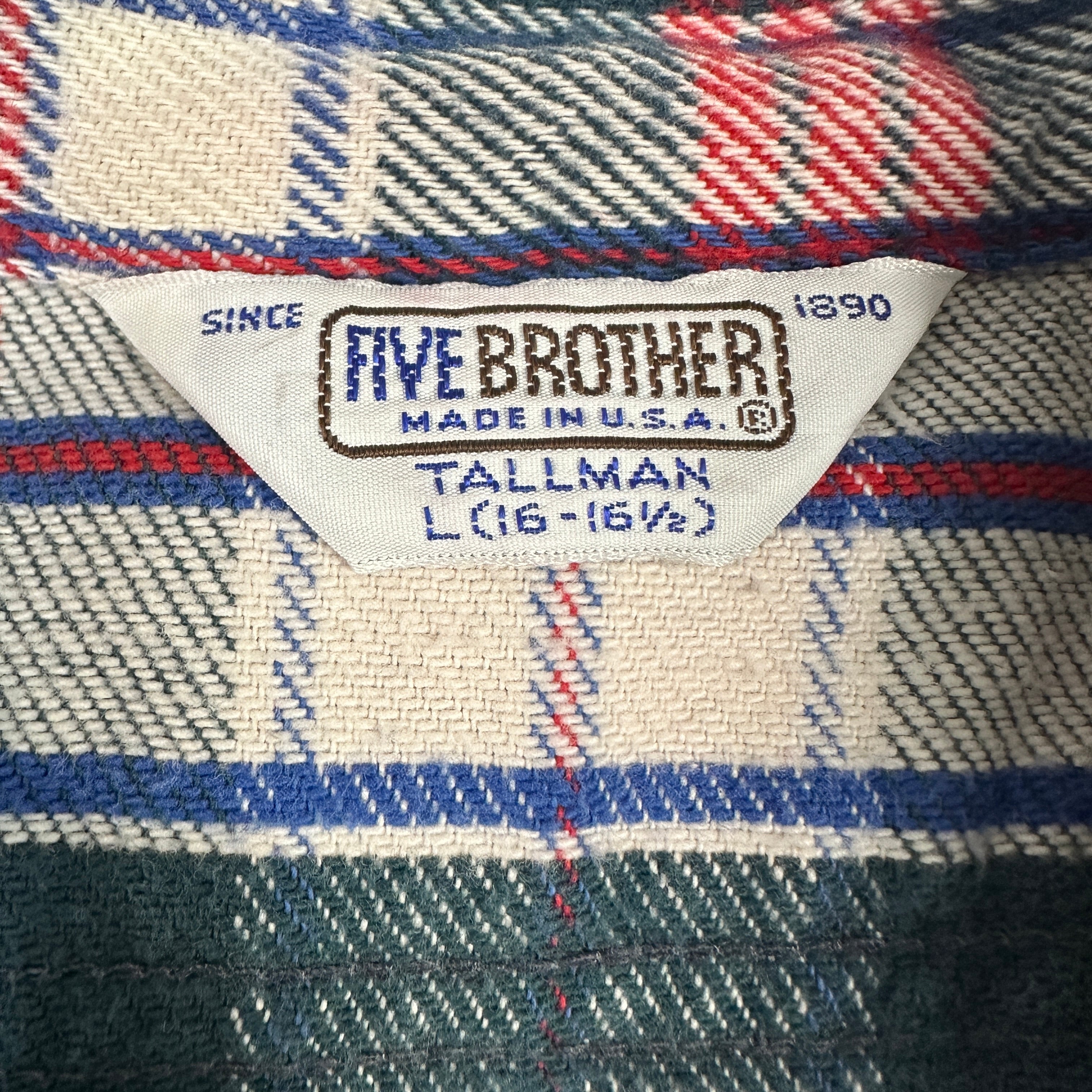 80s ファイブブラザー ネルシャツ RN14372 FIVE BROTHER Flannel
